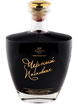 Ликерное вино Черный Полковник, сувенирная бутылка 0.75 л