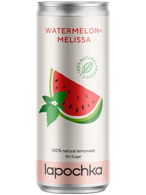 Лимонад Lapochka Watermelon + Melissa, in can 0.33 л