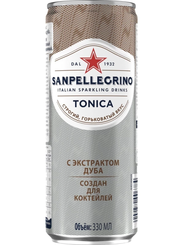 S. Pellegrino Tonica Oakwood Extract, in can