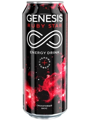 Лимонад Genesis Ruby Star, Energy Drink, in can 0.5 л