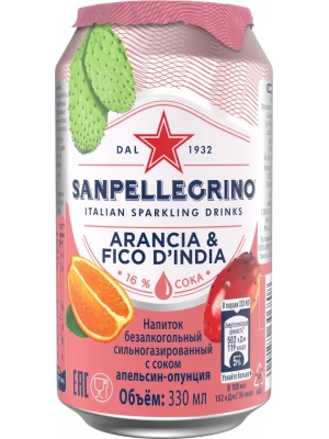 Лимонад S. Pellegrino Arancia & Fico d'India, in can 0.33 л