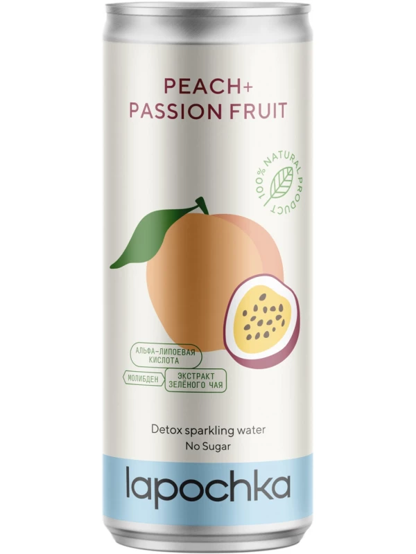 Lapochka Peach + Passion Fruit, in can