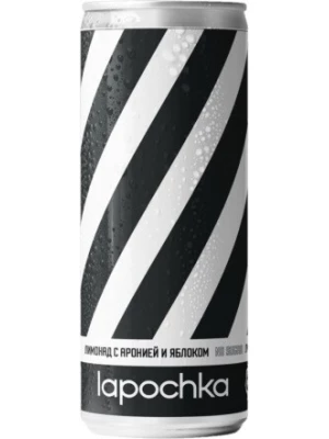 Лимонад Lapochka Apple+Aronia, Lemonade, in can 0.33 л