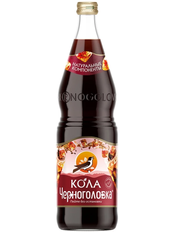 Черноголовка Кола, в стеклянной бутылке