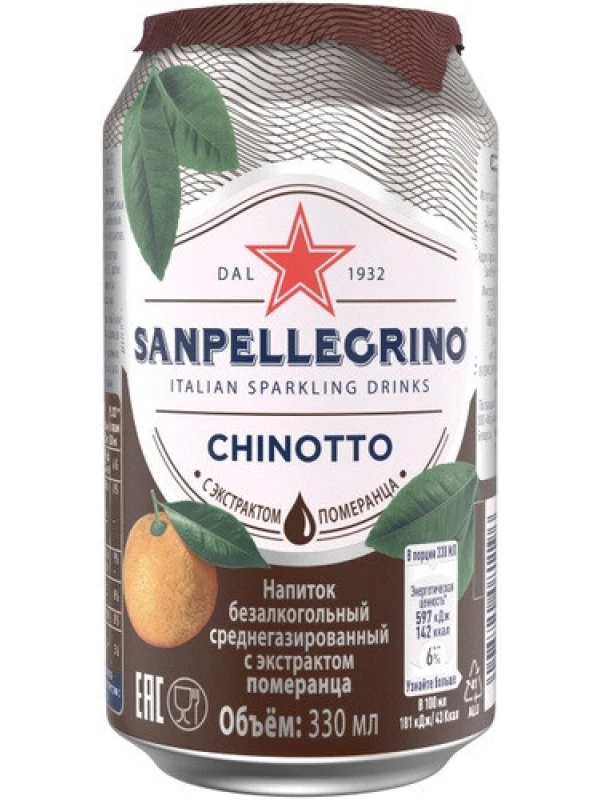 S. Pellegrino Chinotto, in can