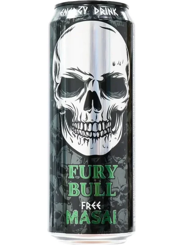 Free Masai Fury Bull, Energy Drink, in can