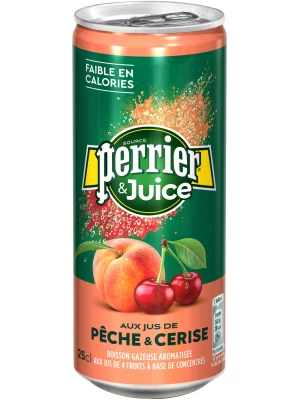 Лимонад Perrier Peche & Cerise, in can 0.25 л