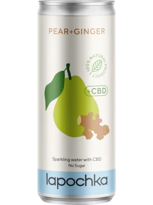 Лимонад Lapochka Pear + Ginger, in can 0.33 л