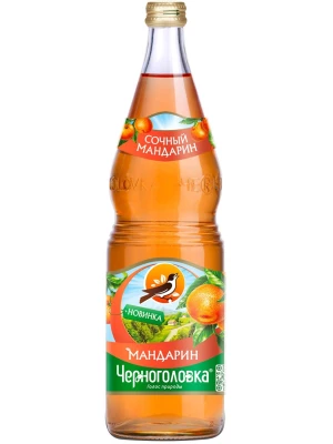Лимонад Черноголовка Мандарин, в стеклянной бутылке 1 л