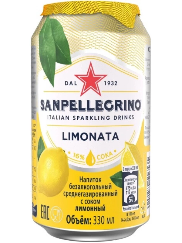S. Pellegrino Limonata, in can