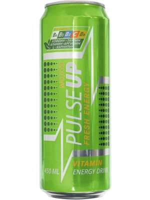 Лимонад PulseUP Fresh Energy Mojito, Vitamin Energy Drink, in can 0.45 л