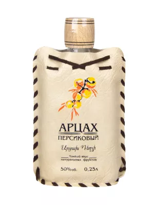 Водка Арцах Персиковый, в кожаном чехле 0.25 л