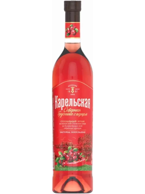 Карельская Северная Брусника с Перцем, настойка полусладкая