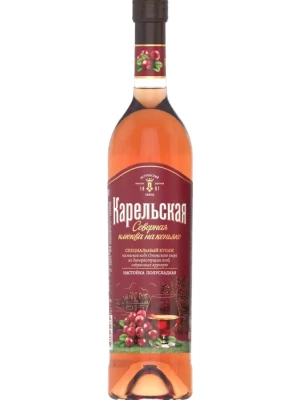 Настойка Карельская Северная Клюква на Коньяке, настойка полусладкая 0.5 л
