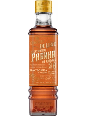 Настойка Demiroff De Luxe, Rowan on Cognac with Strawberry 0.5 л