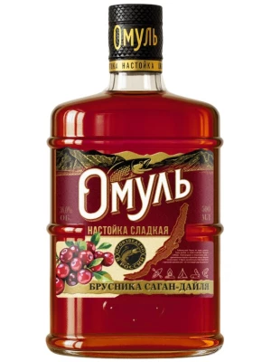 Настойка ММВЗ, Омуль Брусника Саган-Дайля, настойка сладкая 0.5 л
