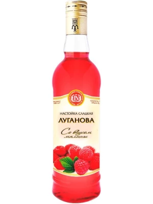 Настойка Луганова Со вкусом малины, настойка сладкая 0.5 л