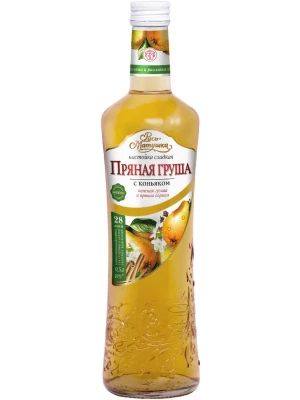 Настойка Русь Матушка Пряная Груша с Коньяком, настойка сладкая 0.5 л