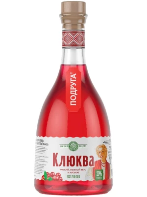 Настойка Подруга Клюква, настойка сладкая 0.5 л