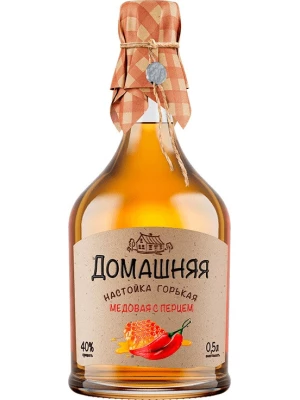 Настойка Домашняя Медовая с Перцем, настойка горькая 0.5 л