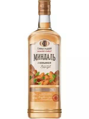 Настойка Славные Традиции Миндаль с Коньяком, настойка сладкая 0.5 л