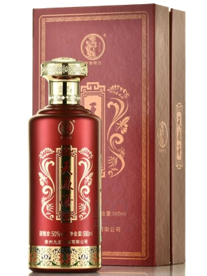 Водка Chinese Liquor Shexiang Heli Gastodia (50%), wooden box 0.5 л