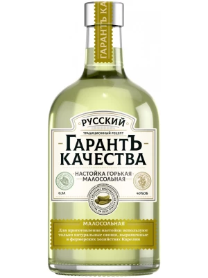 Настойка Русский ГарантЪ Качества Малосольная, Настойка горькая 0.5 л
