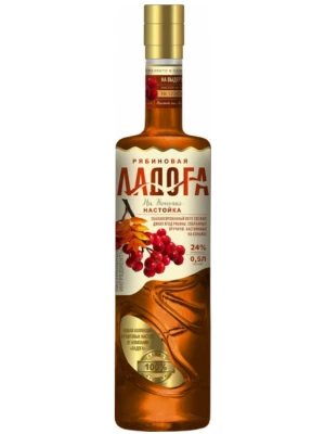 Настойка Ладога, Рябиновая На коньяке, настойка сладкая 0.5 л