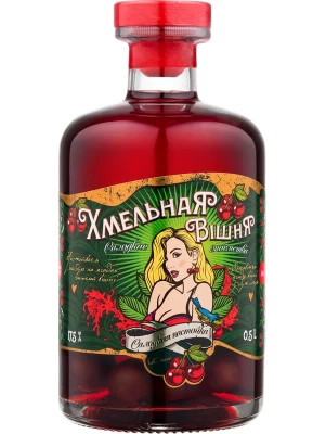 Настойка Хмельная Вишня, настойка сладкая 0.5 л