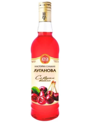 Настойка Луганова со вкусом Вишни, сладкая настойка 0.5 л