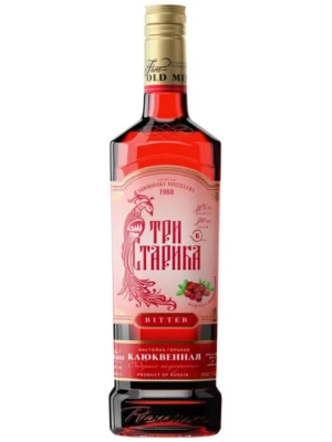Настойка Три старика Клюквенная, настойка горькая 0.5 л