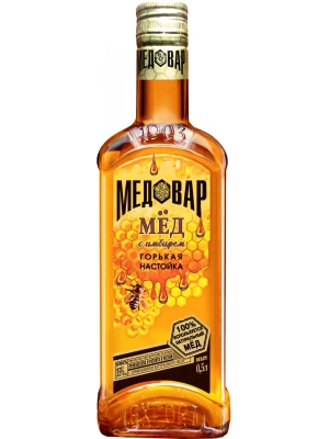 Настойка Альфа Люкс Медовар Мёд с Имбирем, Горькая настойка 0.5 л