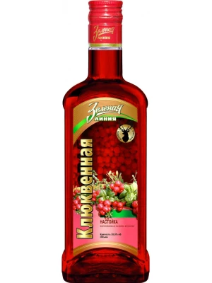 Настойка АПК, Зеленая Линия Клюквенная, настойка полусладкая 0.5 л