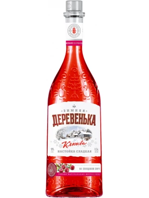 Настойка Зимняя деревенька Клюква, настойка сладкая 0.5 л