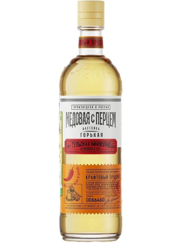Тульская винокурня Медовая с перцем, настойка горькая