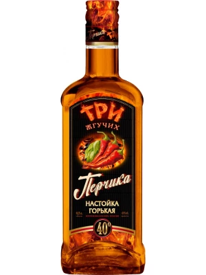 Настойка АПК, Три Жгучих Перчика, настойка горькая 0.5 л