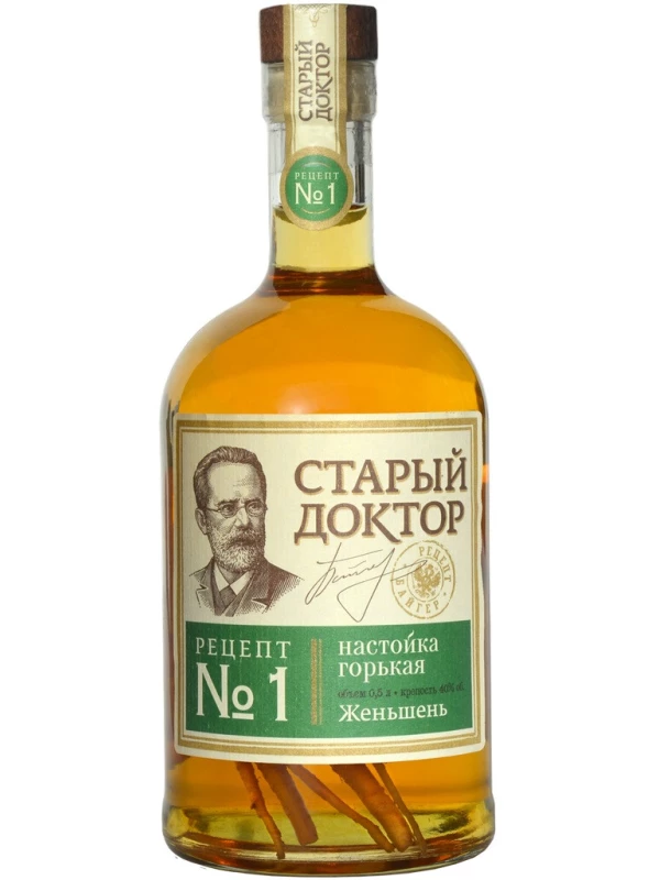 Старый Доктор Рецепт №1 Женьшень, Настойка горькая