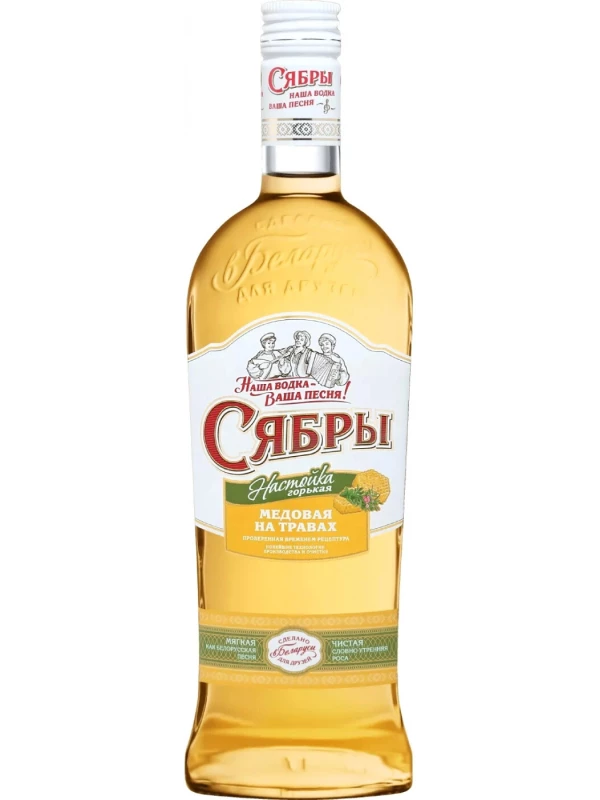 Сябры Медовая на травах, настойка горькая