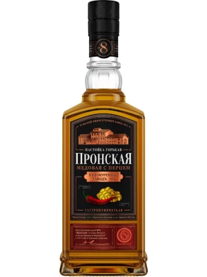 Настойка Пронская Медовая с Перцем, настойка 0.5 л