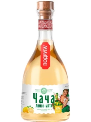 Настойка Подруга Чача Лимон-Мята, настойка горькая 0.5 л