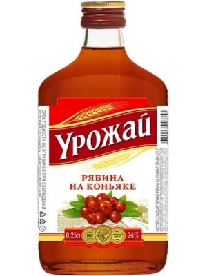 Настойка Урожай Рябина на коньяке 0.25 л