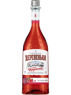 Настойка Зимняя деревенька Брусника, настойка сладкая 0.25 л