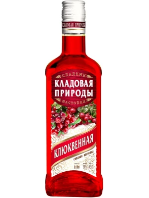 Настойка Альфа Люкс, Кладовая Природы Клюквенная, Настойка сладкая 0.5 л
