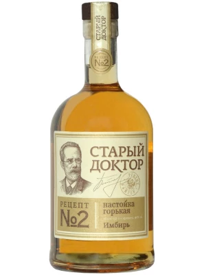 Настойка Старый Доктор Рецепт №2 Имбирь, Настойка горькая 0.5 л
