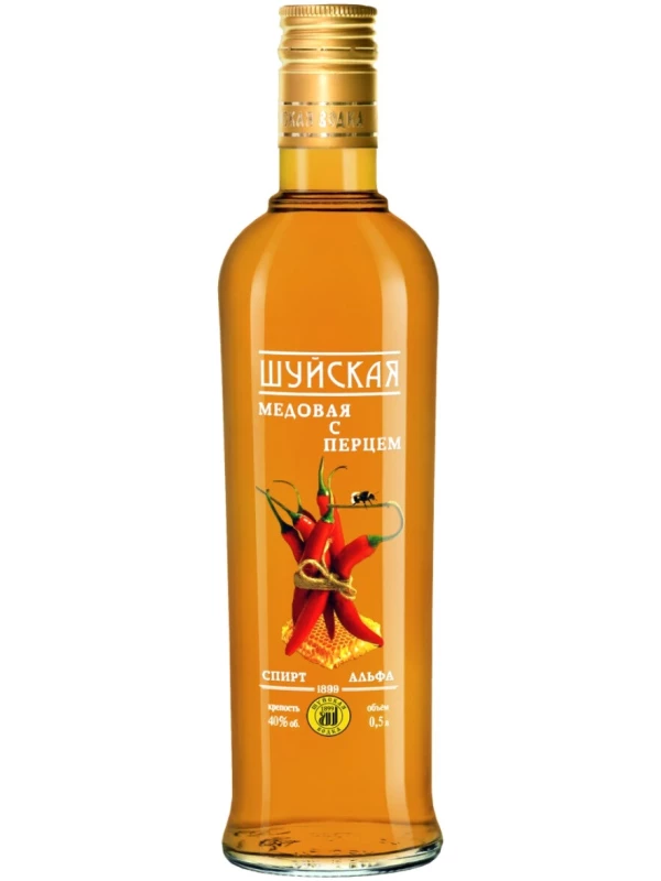 Шуйская Медовая с перцем, настойка горькая