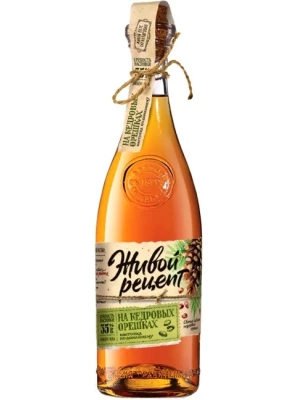 Настойка Живой Рецепт Кедровая, Настойка горькая 0.5 л