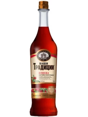 Настойка Наши Традиции Клюква, настойка полусладкая 0.5 л