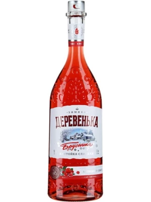Настойка Зимняя деревенька Брусника, настойка сладкая 0.5 л
