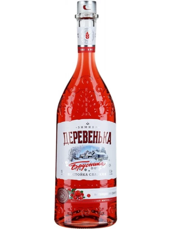 Зимняя деревенька Брусника, настойка сладкая