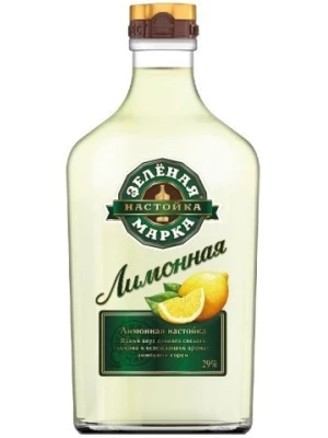 Настойка Зеленая Марка Лимонная, настойка сладкая (фляжка) 0.1 л